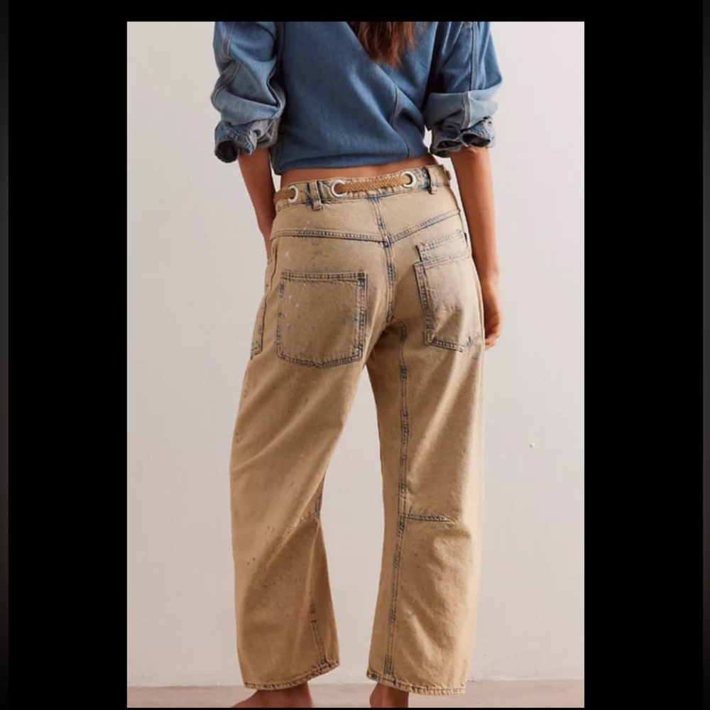 We The Free by Free People Moxie Low Slung Cowboy Barrel Relaxed Jeans 26L 26 L - Picture 4 of 10